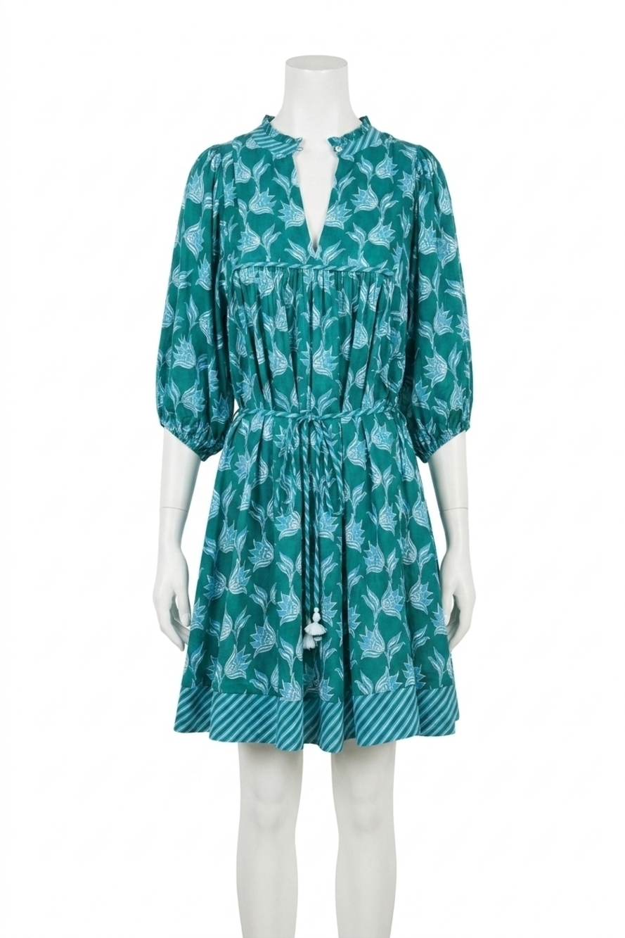 NEW OMIKA wren mini dress in nicobar mantis